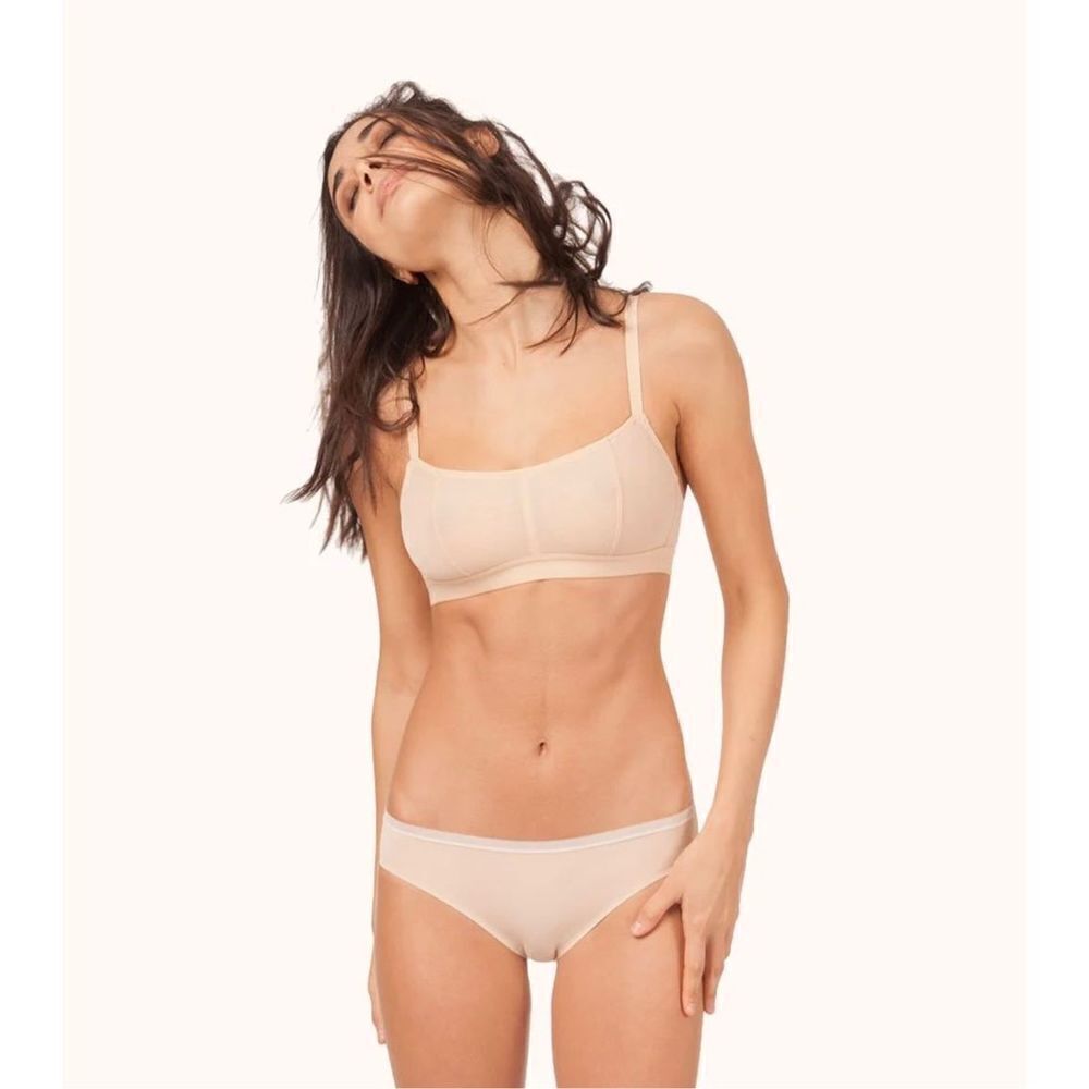 LIVELY‎ The Straight Up Bralette NUDE SHEER Medium